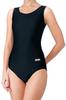 SASAKI Купальник для художественной гимнастики тренировочный черный размер 7012 женский, U-образный вырез, без рукавов, (В), Л,