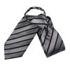 [Michiko London] фирменный галстук-молния с полосатым узором, подарок Модный шелковый галстук-молния, не завязанный, легко устанавливается (МКЗП-34-С серый)