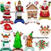 2025 Large Standing Christmas Balloons: Snowman, Santa, and Tree Party Decorations