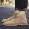 Men Casual Boots Fashion Elegant Men's Suede Leather Ankle Boots Male Casual Classic Trendy Business Lace Up Men Chelsea Boots