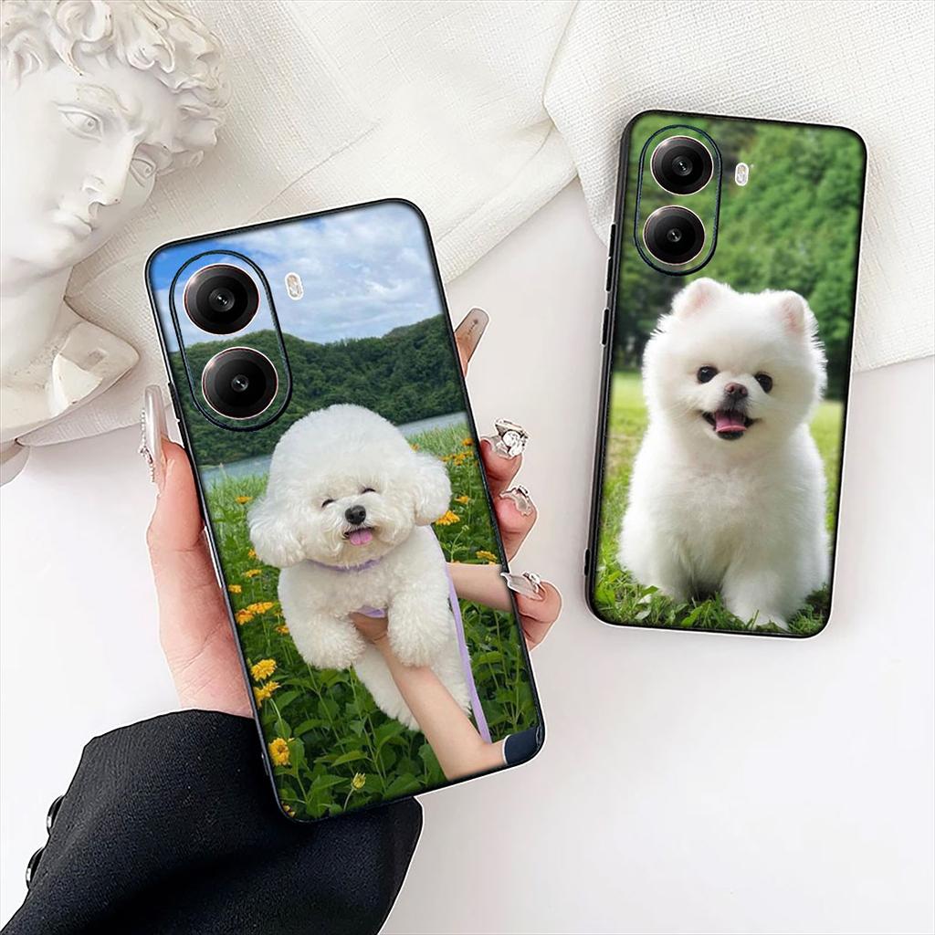 Bichon Frise Pomeranian Dog Phone Case for Samsung Galaxy Note 20 9 10 S8 S10 Lite S9 Plus A54 A53 A21S S10E A17 Cover Casing