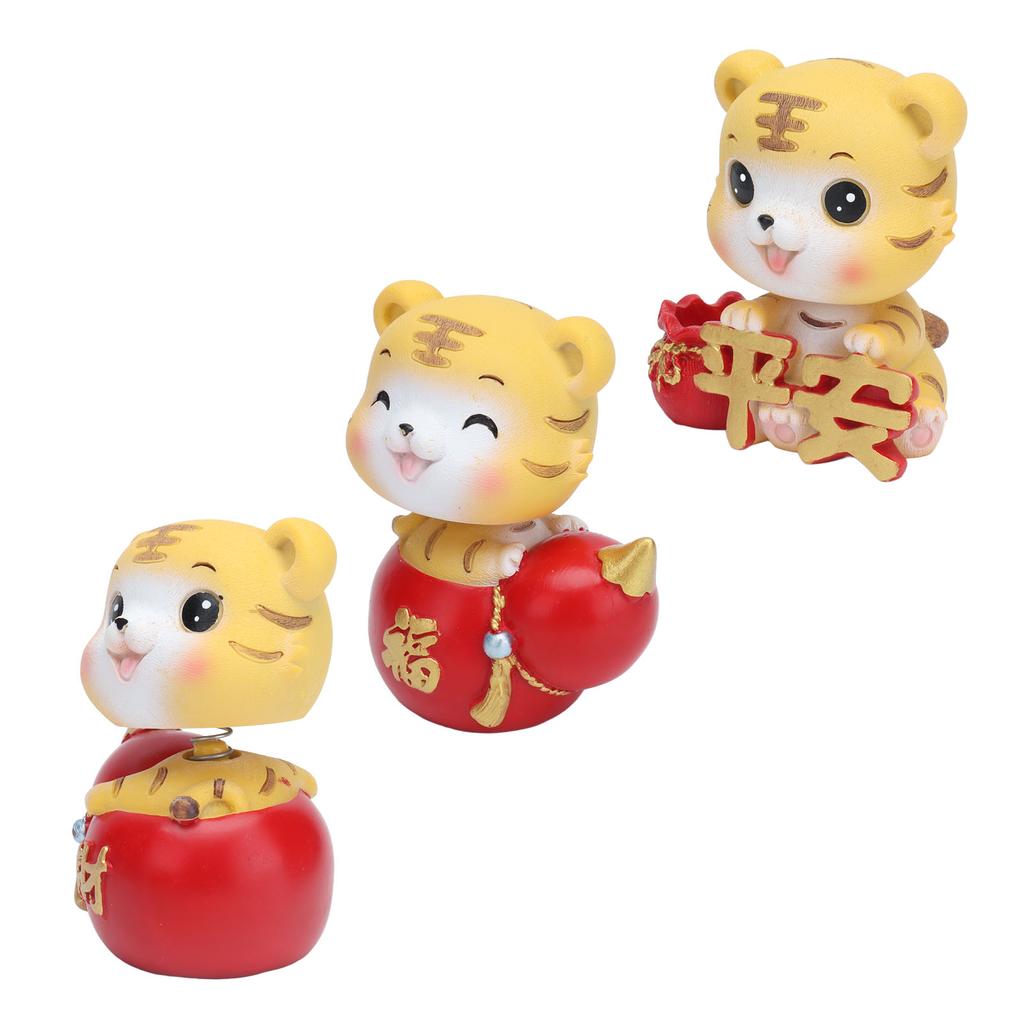 Тигр Орнамент Премиум Смола Милый Изысканный Яркие Цвета Широкое Применение Игрушка Тигр