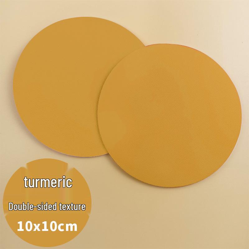 Двусторонние водонепроницаемые нескользящие подставки Cross-Border из искусственной кожи - настраиваемые изоляционные прокладки с корпоративным логотипом