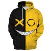 XOXO Pattern Мода Дьявол Улыбающееся Лицо 3D Печать Толстовка Мужская Мода Повседневный Забавный Пуловер Хип-Хоп Толстовка