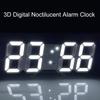 3D цифровой будильник творческий интеллектуальный светочувствительный светодиодный настенный студенческий электронный будильник украшение дома с дисплеем температуры