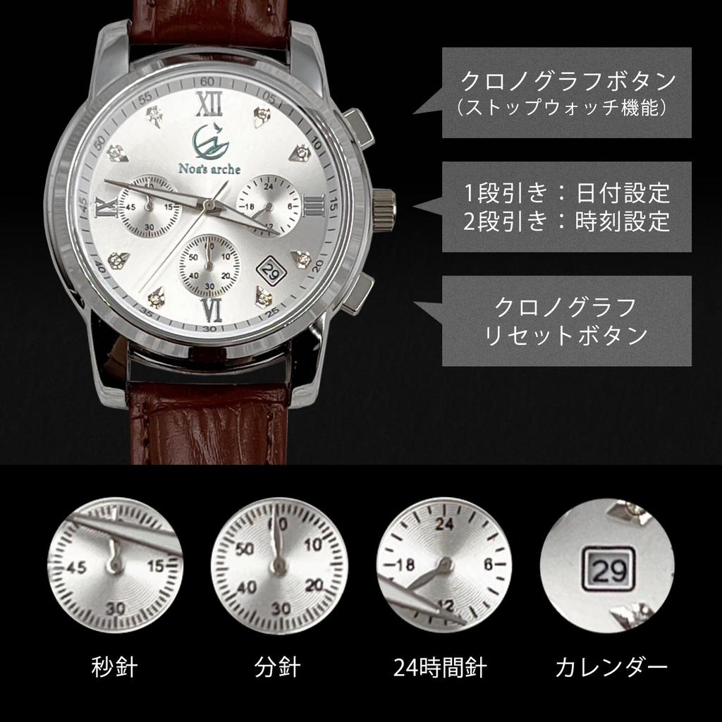 Часы arche Business Quartz Arm Watch с циферблатом из нержавеющей стали, светящиеся, водонепроницаемые, подарочные, памятные, серебряные и коричневые, мужские, легко читаемые, римские, Noa