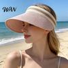 Straw Sun Hat Summer Foldable Hat, Breathable Braided Portable UV Protection for Beach Travel Hiking Headwear