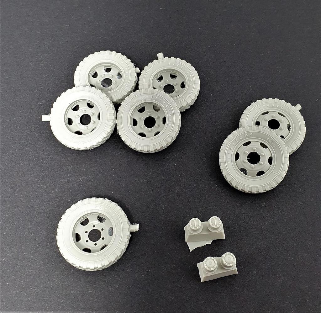 PanzerArt American Chevrolet G7107 Военный грузовик Шины Колеса Пластиковые детали для модели Аксессуары PZ35702 1/35 (Файрстоун)
