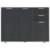 VidaXL Buffet Noir brillant 107x35x80,5 cm 283719