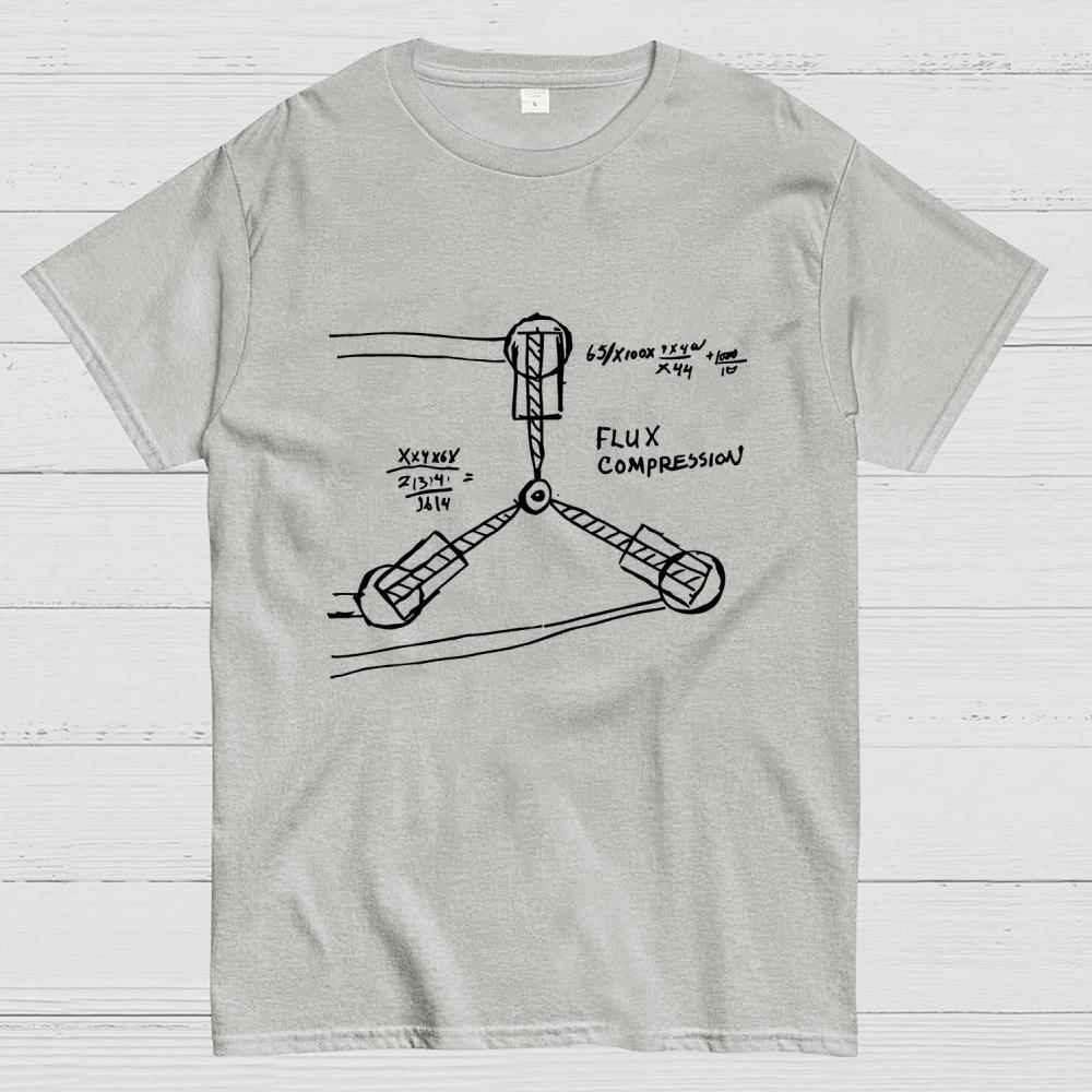 Flux Capacitor Sketch From Back To The Future Cotton Casual Cool Loose T-Shirt