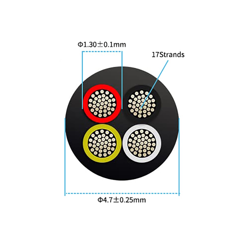 American Standard 2464 Car Power Cord 28Awg 12Awg 2-8Core Audio Signal Wire with PVC Insulation
