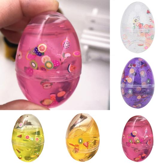Egg Colorful Soft Fruit Slime Scented Stress Relief Sludge Toy Kids Adult Gift