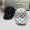 Breathable Polka Dot Baseball Cap Polyester Sun Hat Japanese Peaked Hat  Travel