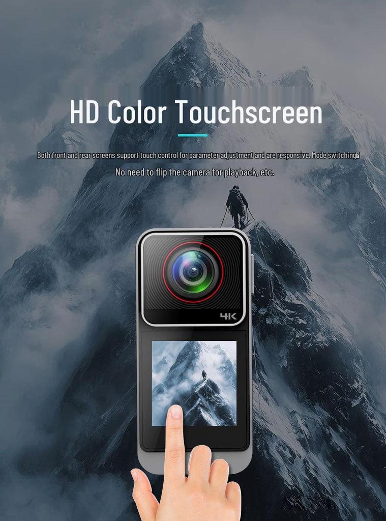 4K HD Waterproof Sports Camera with Anti-Shake, Chest & Head Mounts for Motorcycle & Diving