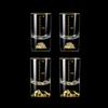 4pcs/2pcs Golden Mountain Vision Cup Gold Foil Glass Luxury Shot Glass 50ml Small Capacity Wine Glass Spirits Cups Tea Drinkware