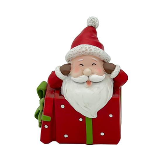3 шт. Мини-статуэтка Санта-Клауса Вижу Слышу Говорю Зла Смола Рождественское Украшение Стола Коллекционная Фигурка для Дома Стола Офисного Стола Кухни