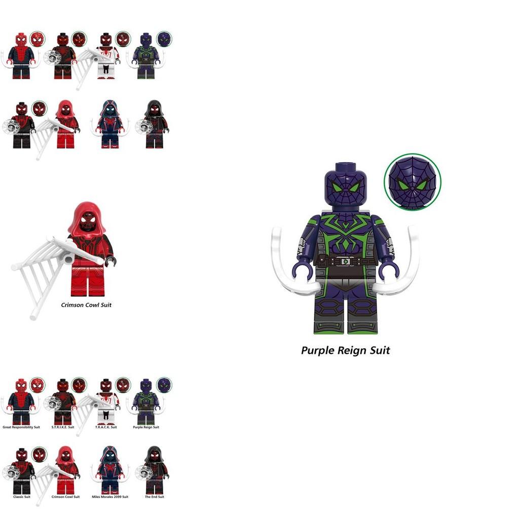 G0120 Superhero Building Blocks Spider-man Great Responsibility Suit In Red Cape