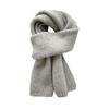 Knitting Scarf Solid Color Thickened Warm Women Scarf Cold Weather Thermal Neck Wrap Casual Outfit Scarf
