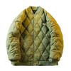 Men's Bomber Jacket Quilted Varsity Baseball Jacket Winter Warm Padded Coat Casual Loose Fit Outwear for Daily Street Work