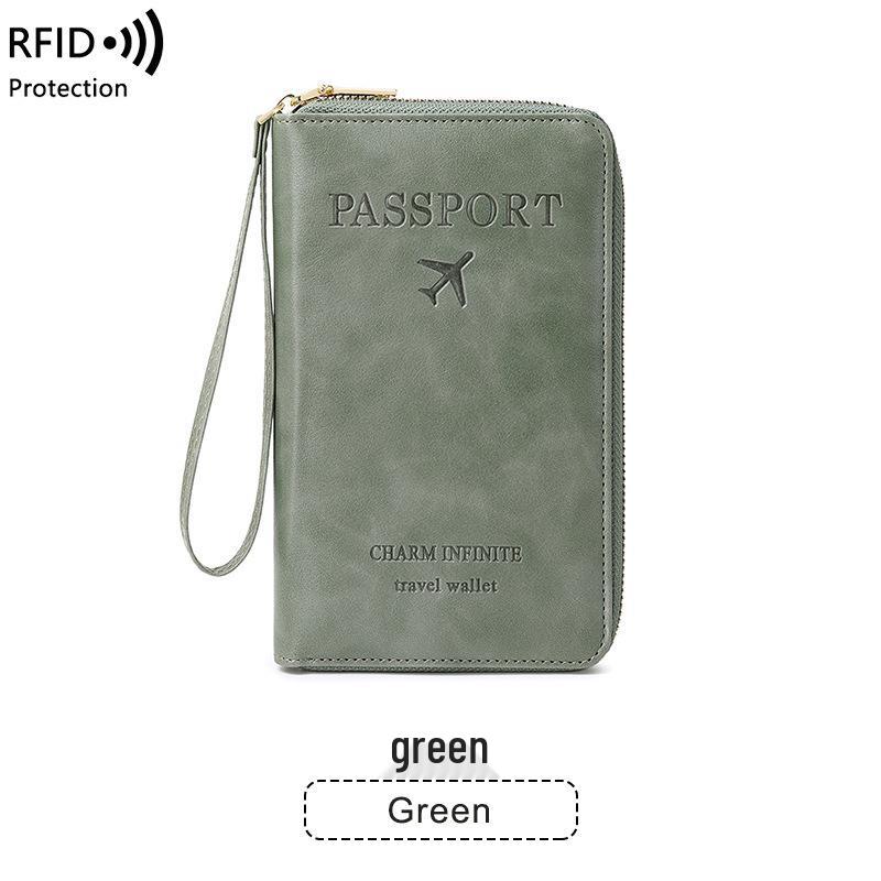 2024 RFID Travel Passport Holder & Ticket Organizer - Multifunctional Zipper Document Bag
