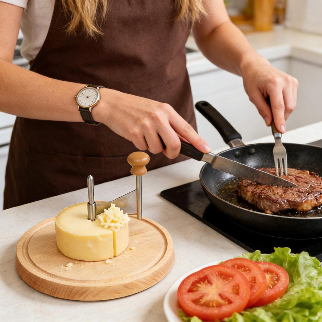 Petite Basque Cheese Shaver, 2026 Upgrade Cheese Curler Flower Maker Wheel , Party And Crafting Beautiful Platters Or Adding Creative