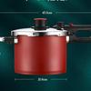 6L Pressure Cooker, Explosion-proof Gas Induction Cooker for Household Use, Large Capacity, Safe, 304 Stainless Steel High Pressure Cooker