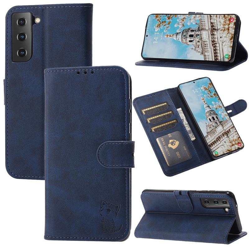 Cat Flip Leather Phone Case for Samsung Galaxy A54 A14 A23 A13 A53 A33 A73 A52 A72 A12 A32 A22 A82 A42 Card Wallet Cover