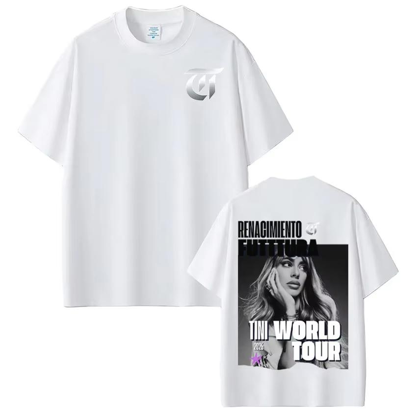 Singer TINI STOESSEL Futtura Album 2026 Tour Tees Men Women Vintage Tshirt pure Cotton Streetwear Fan Gifts Shortsleeved top