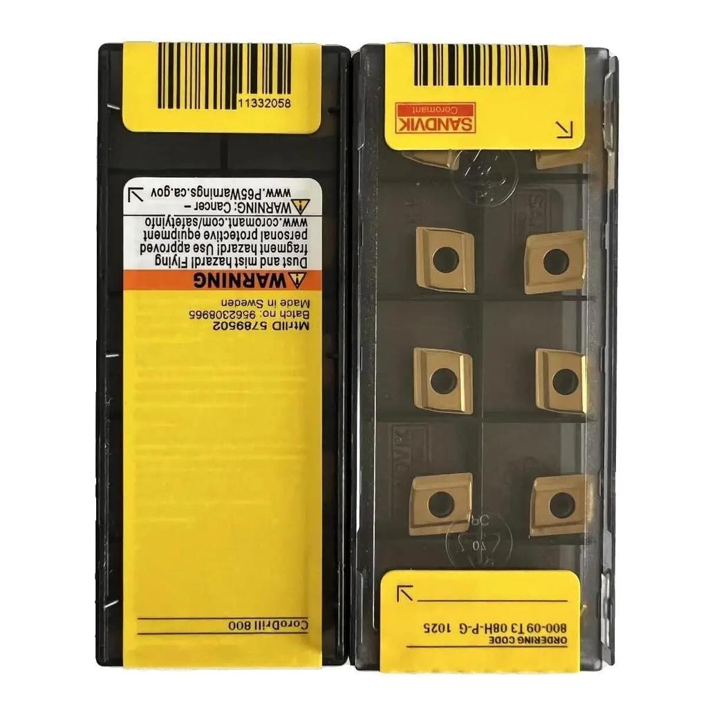Original Sandvik / 800-09T308H-P-G 1025 /Carbide CNC Blade 10 PCS