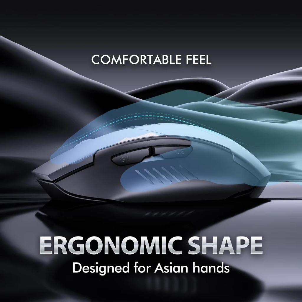 Inphic A1 Bluetooth мышь перезаряжаемая 2.4G трехрежимная оптическая беспроводная мышь без звука 1600 точек на дюйм для Mac ноутбука ПК планшета мобильного телефона