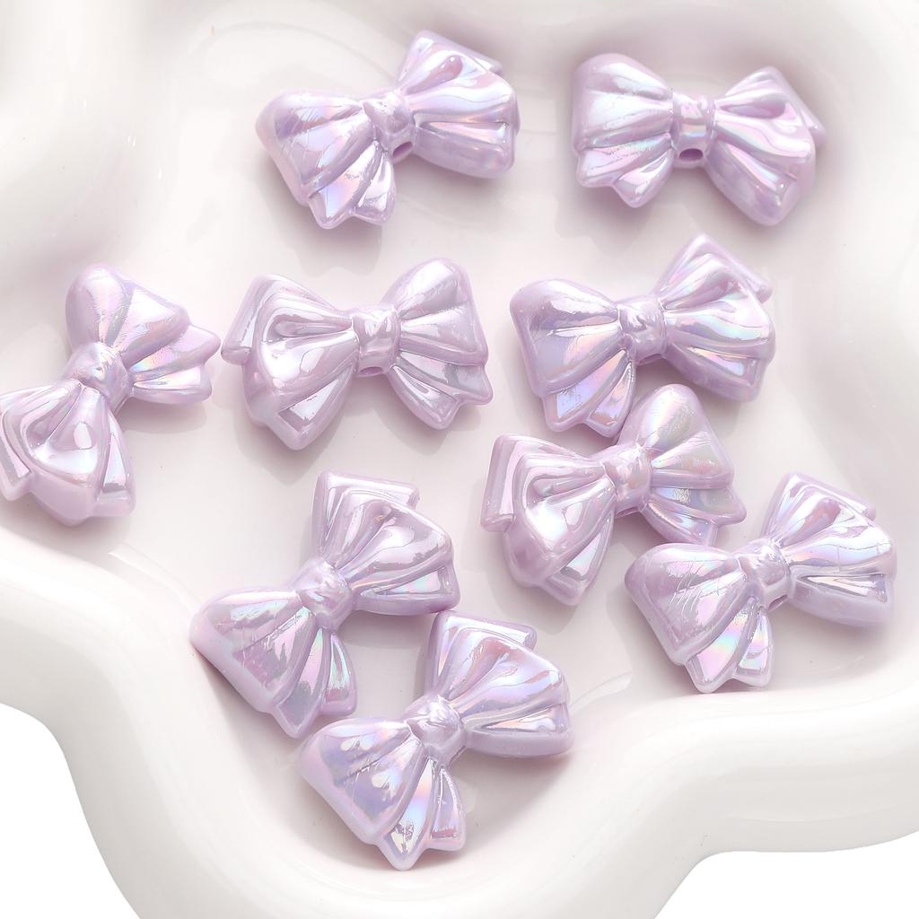2/10 шт. акриловые бусины-бантики цвета AB, разбросанные бусины для самостоятельного изготовления браслетов, ожерелий и ювелирных изделий