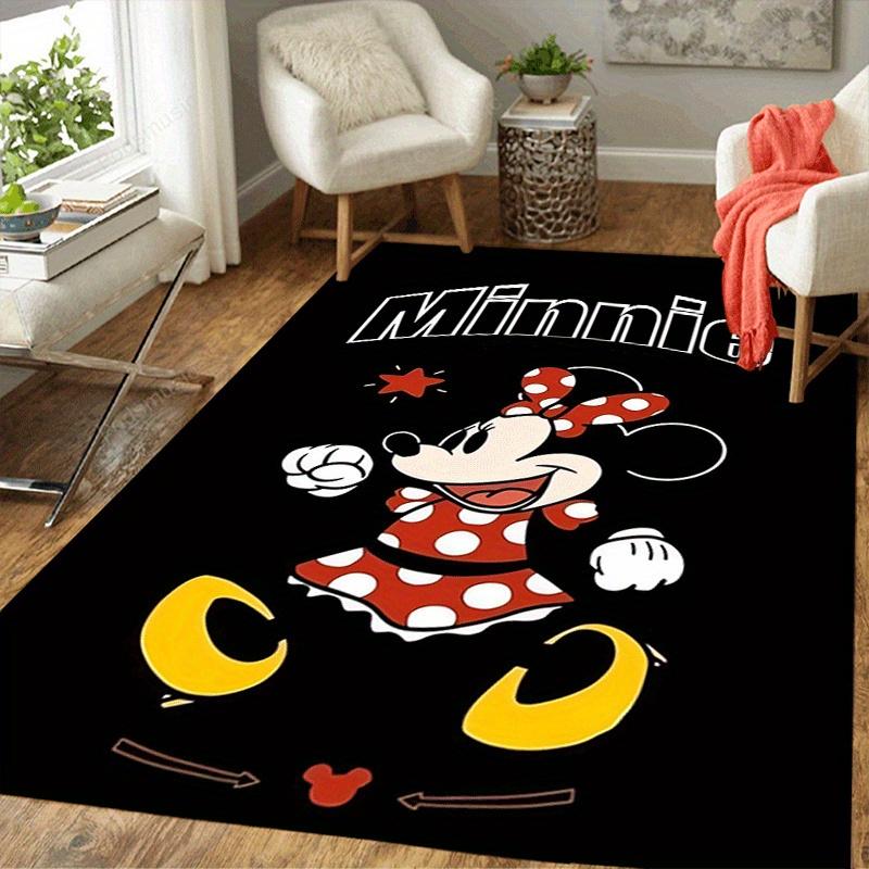 1pc Minnie Pattern Area Rug Soft Flannel Floor Mat for Living Room,Office,Bedroom and Carpet