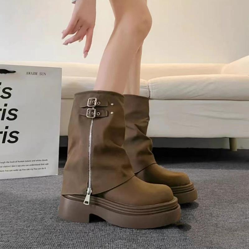 Маленькие ретро ботинки Мартин на толстой подошве в британском стиле женские 2024 новые осенне-зимние тонкие взрывные короткие ботинки