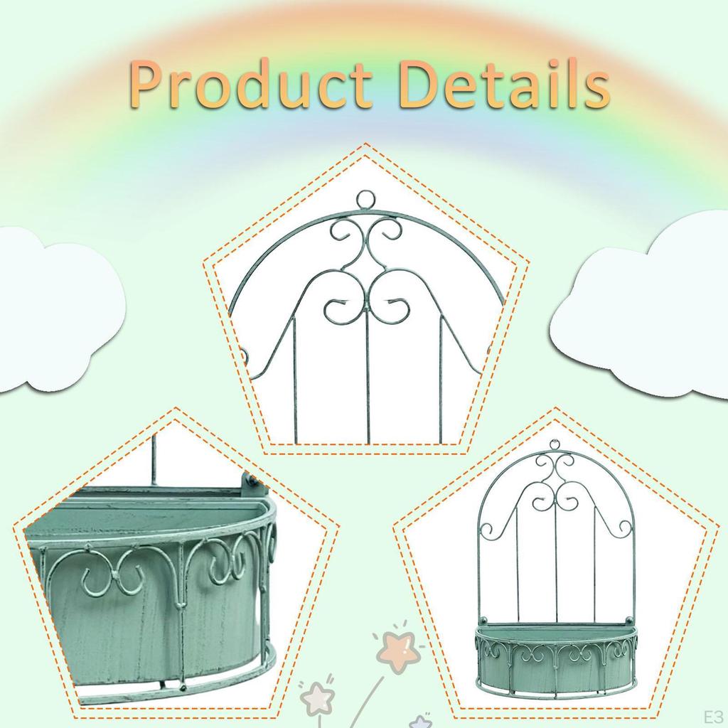 Съемный настенный кашпо 11,8x17,7 дюйма Аксессуар Подвесной контейнер для цветов