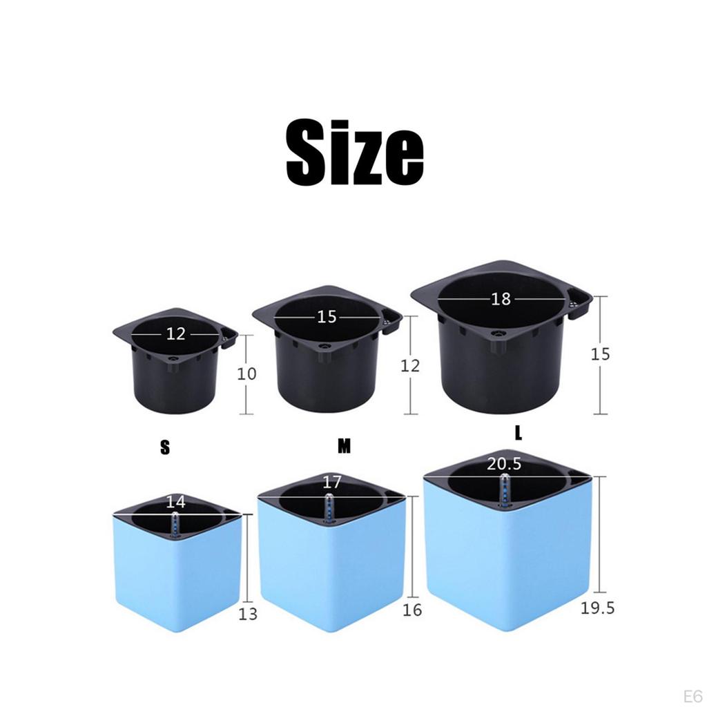 Горшок для цветов с самополивом и индикатором уровня воды, белый