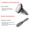 SEAMETAL Car Wheel Rim Brush Handheld Bristle Car Tire Washing Brush Universal Scratch-Free Auto Detailing Tool