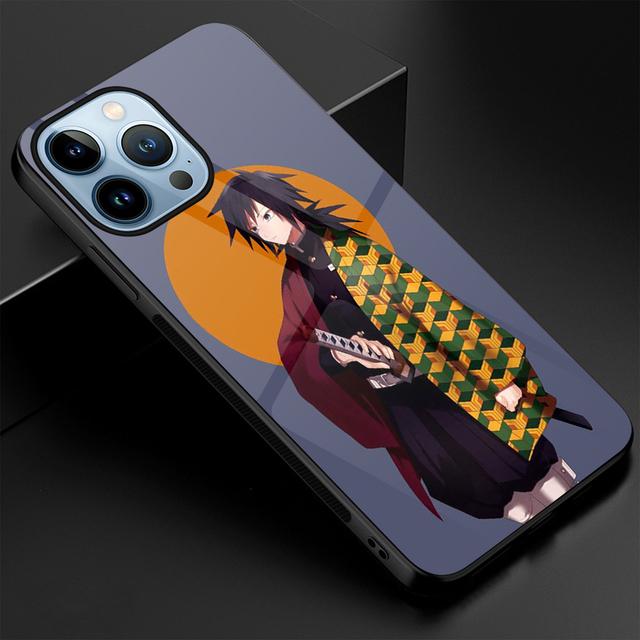 Чехол для телефона Demon Slayer Anime для Iphone 14 13 11 12 Pro Max Mini Xs Xr X, чехол из закаленного стекла для Iphone 7 8 6s Plus Se 2022
