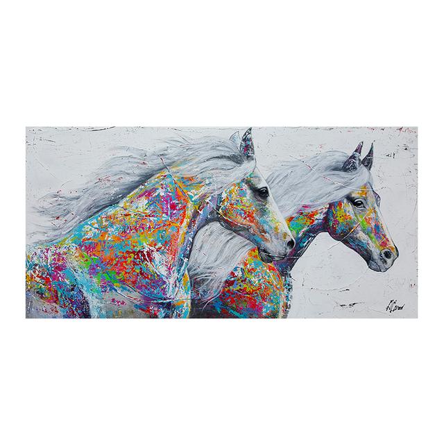 Modern Galloping Horses Landscape Canvas Painting Posters and Prints Wall Art Picture for Living Office Room Bedroom Home Decorating