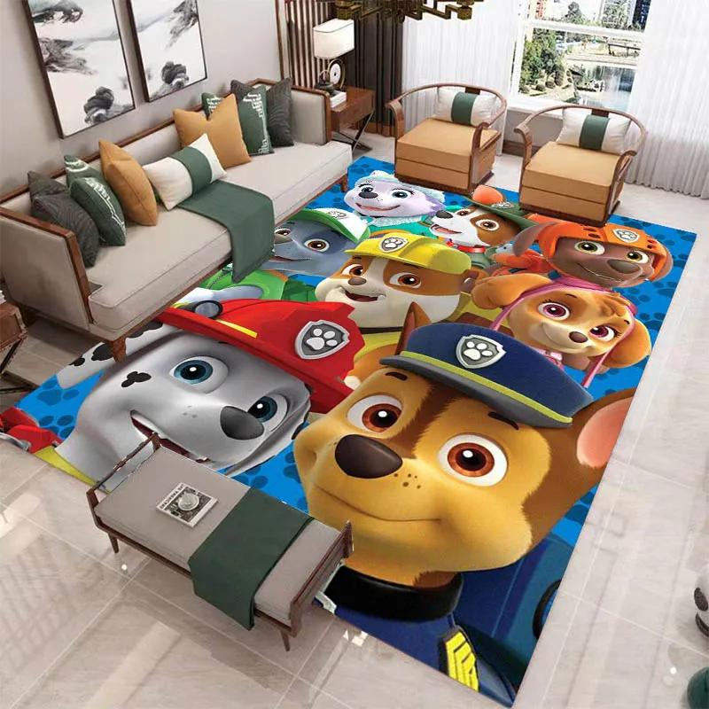 3D мультяшный ковер с принтом Щенячий патруль для гостиной, спальни, нескользящий ковер, домашний декор для спальни, ковер-зона, подарок на день рождения