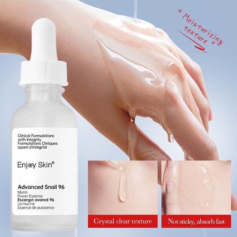 Улиточная эссенция Осветляющая двойная эссенция для лица Подтягивающая Отбеливающая Увлажняющая Восстанавливающая Улучшающая Темно-желтый