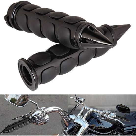 Пара 1" Двойные Черные Мотоциклетные Ручки на Концы Руля для Круизеров Harley Yamaha Suzuki