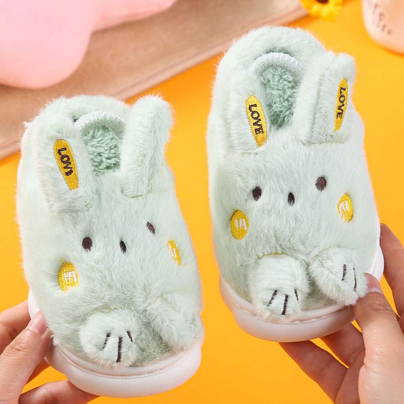 Детские хлопковые тапочки, теплые детские зимние милые тапочки с героями мультфильмов, детская обувь на мягкой подошве для маленьких девочек и мальчиков