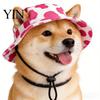 Dog Summer Hat Sun with Ear Holes, Wide Brim Protection Hat, Adjustable Pet Drawstring for Small And Medium Dogs Outdoor Walking Hiking Cooling