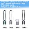 Replacement TP02 Air Purifier Filters Compatible with All Dyson Pure Cool Link Models TP01, TP02, TP03, BP01, AM11 Tower Purifier Part (2 Pack)