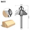 45 Degree Chamfer Router Bit 1/4inch 6mm Shank Edge Forming Bevel Woodworking Milling Cutter for Wood Bits