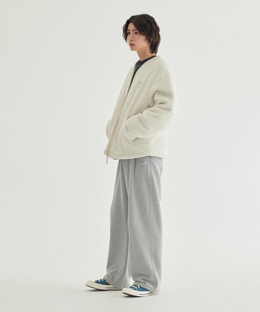 Covernat Collarless Sherpa Jacket Oatmeal
