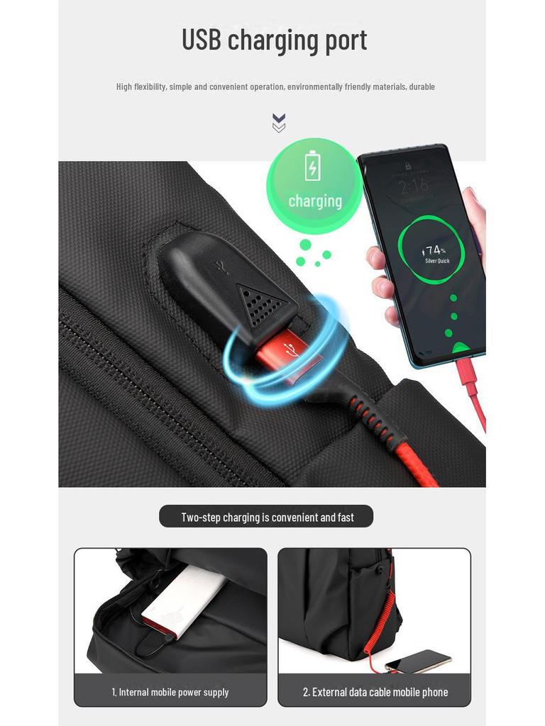 Large Capacity Men's Student Backpack for Cycling, Sports, and School