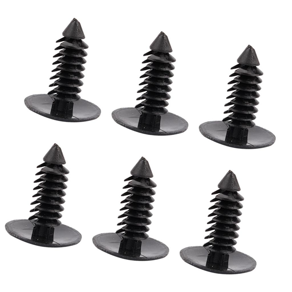 100pcs Car Door Trim 7.5mm Hole Plastic Push in Rivets Fastener Black