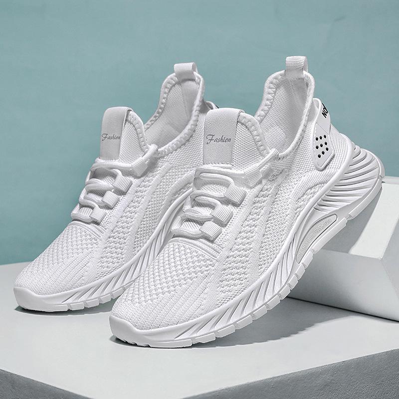 Женские модные легкие кроссовки Flyknit - Дышащие, повседневные, доступны большие размеры