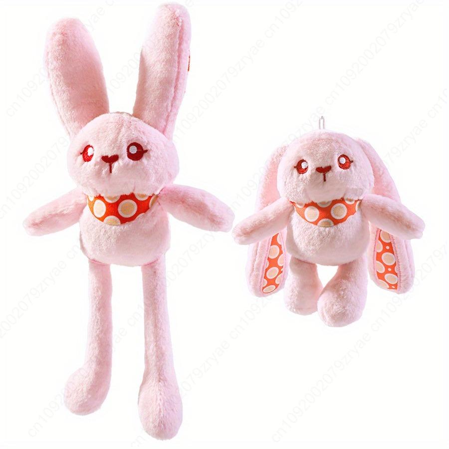 Youngsters Handheld Stick Plush Doll Toy, Adorable Plush Long-legged Rabbit Doll , Ideal Birthday/Christmas/Thanksgiving Gift